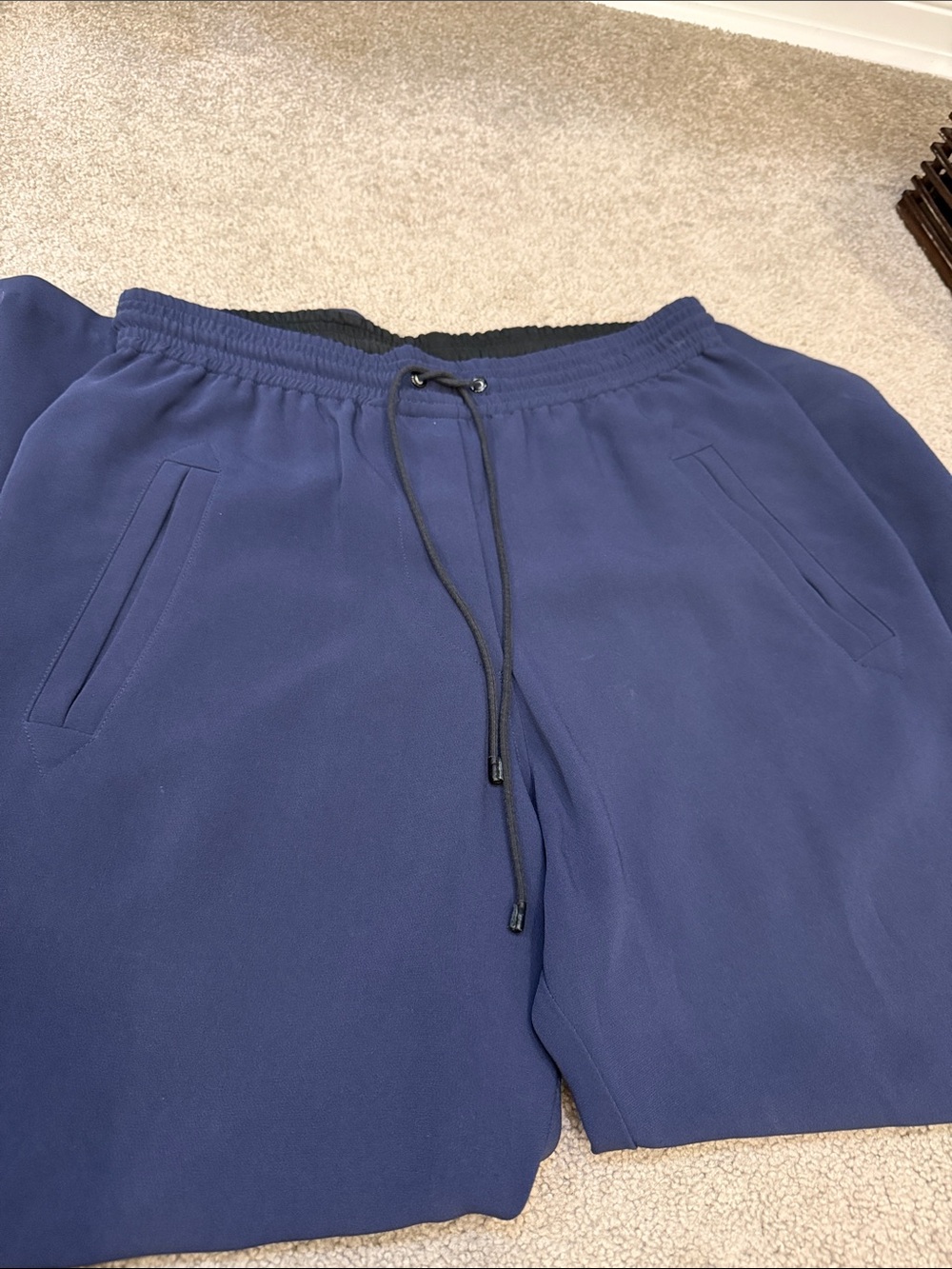 rag & bone Navy Wide-Leg Drawstring Pants - Picture 4 of 6